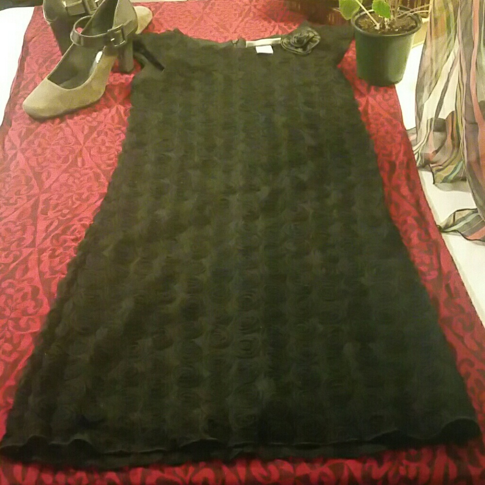 Beautiful Sweet Heart Rose black dress